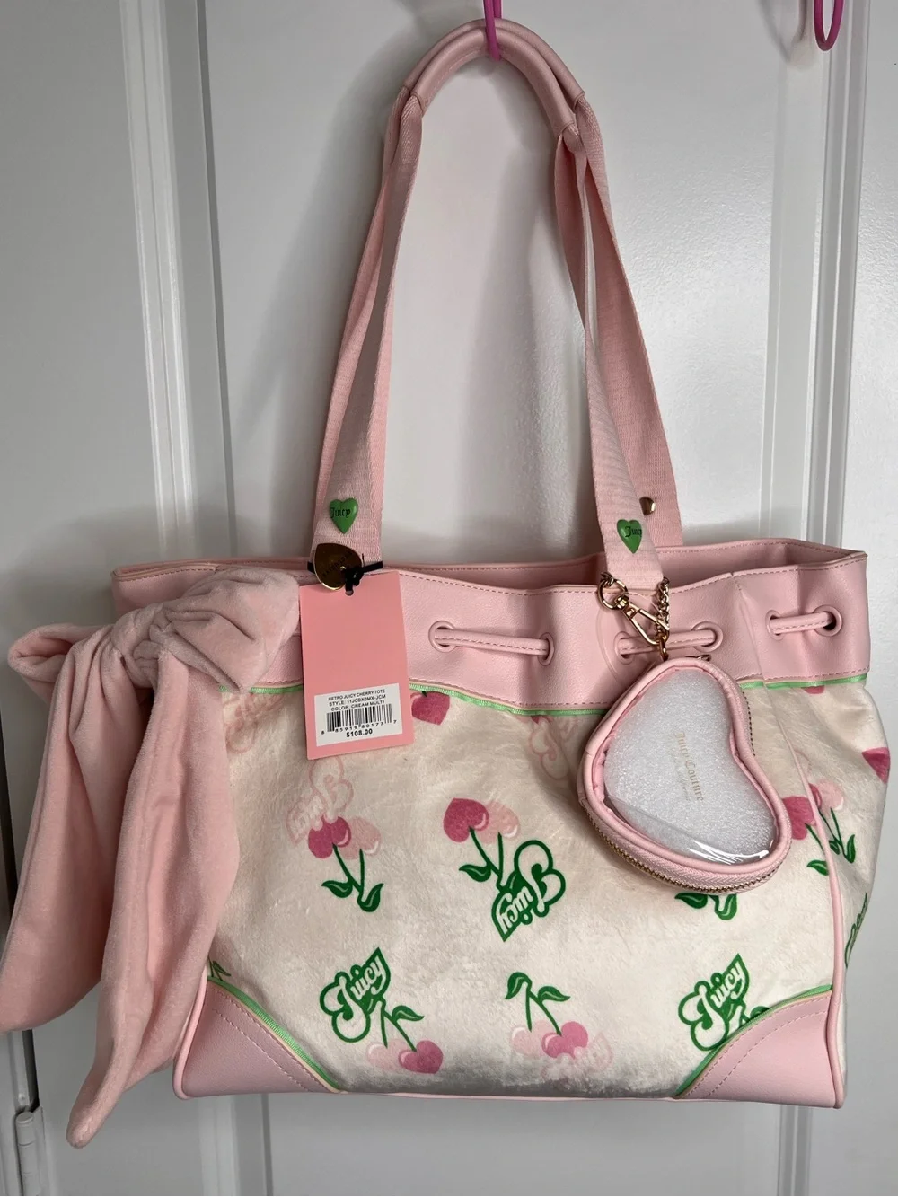 Juicy Couture Retro Cherry Tote Cream Multi